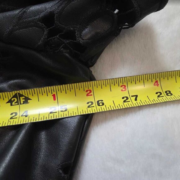 Plus 3X Anthropologie The Somerset maxi dress faux leather embroidered edition - Picture 9 of 12